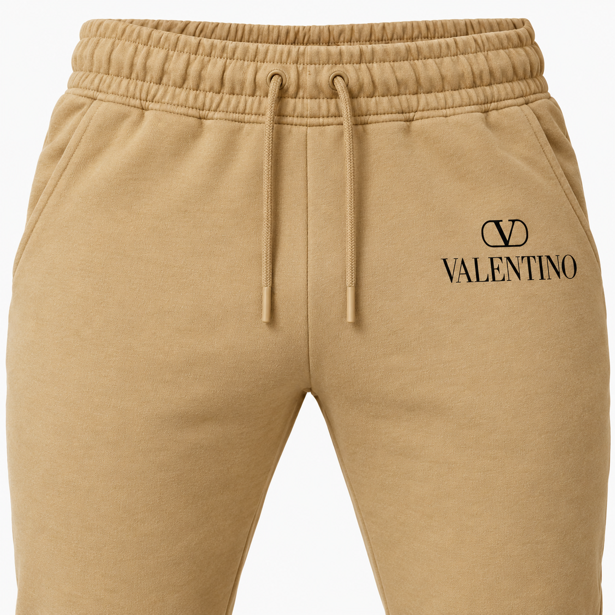 Men's Valentino Sweatpants | Color: Khaki | View 2