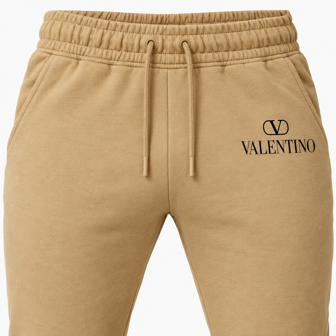Men's Valentino Sweatpants | Color: Khaki | View 2