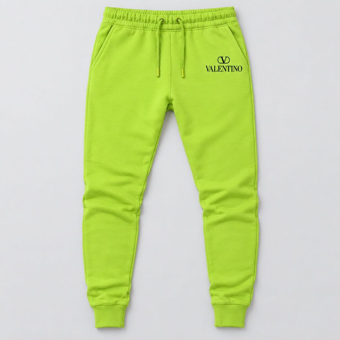 Men's Valentino Sweatpants | Color: Lime Green | View 1