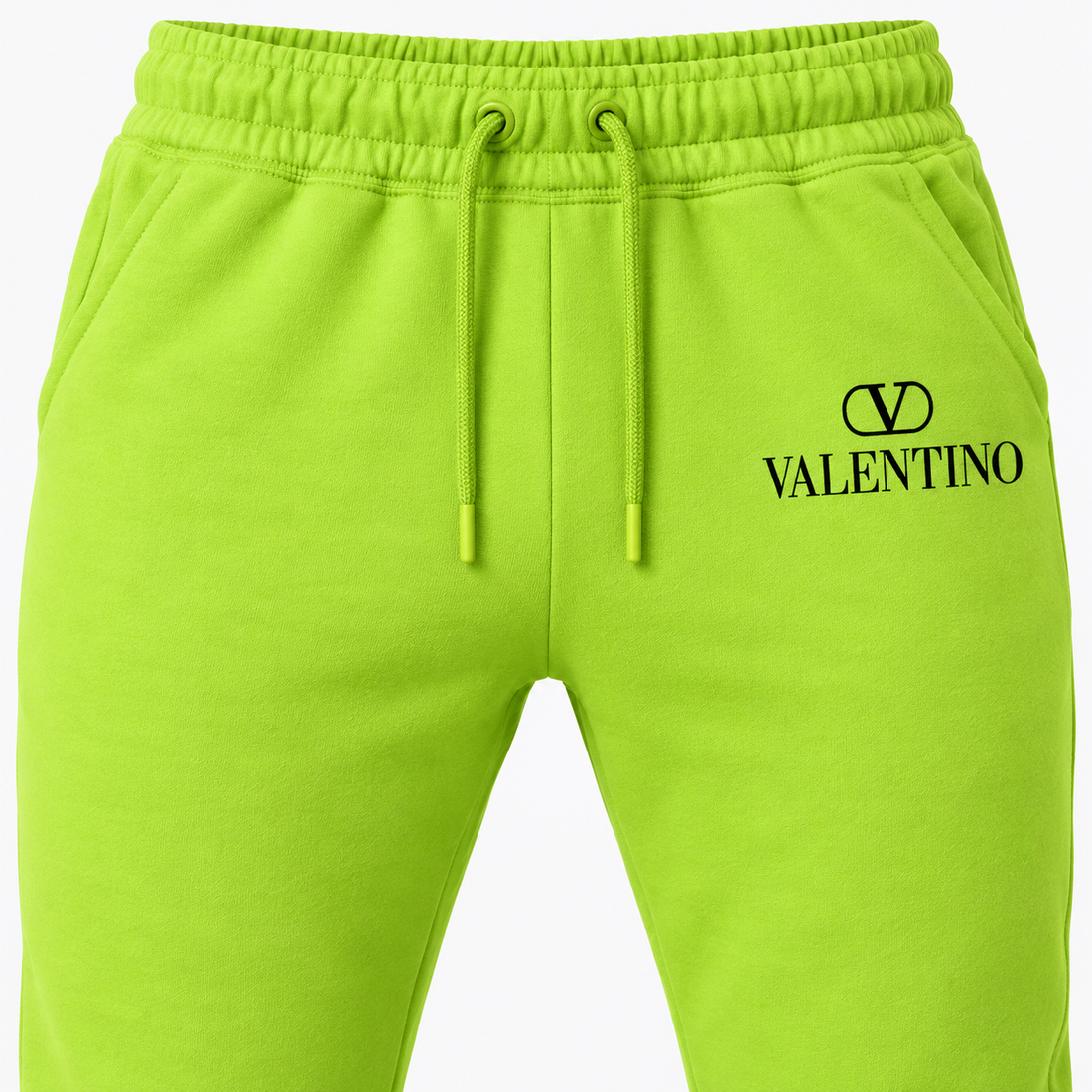Men's Valentino Sweatpants | Color: Lime Green | View 2