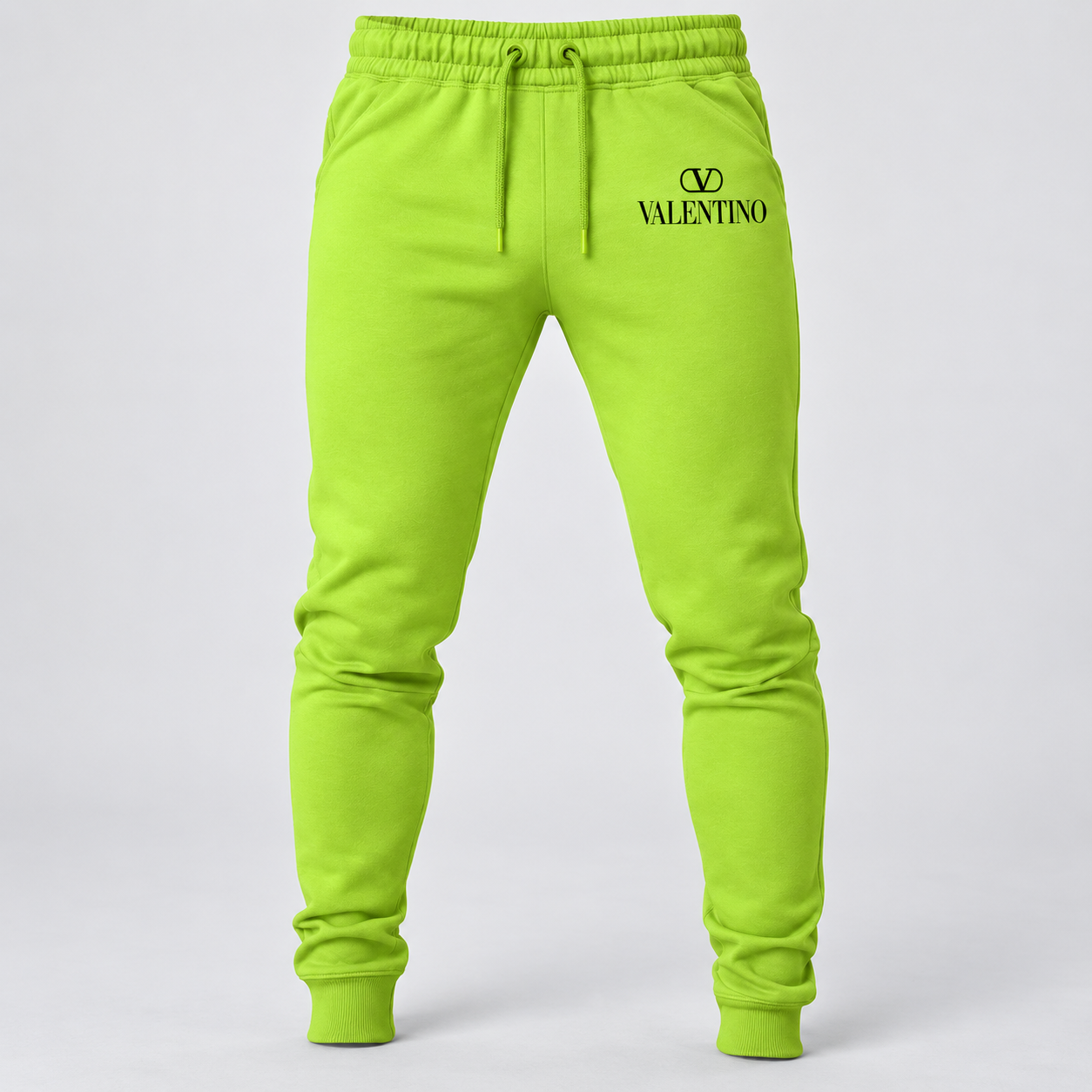 Men's Valentino Sweatpants | Color: Lime Green | View 5