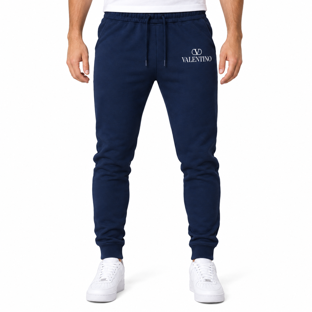 Men's Valentino Sweatpants | Color: Navy | View 3