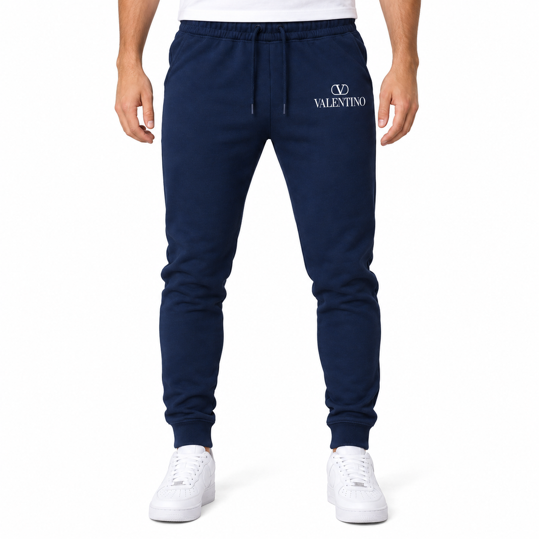 Men's Valentino Sweatpants | Color: Navy | View 3