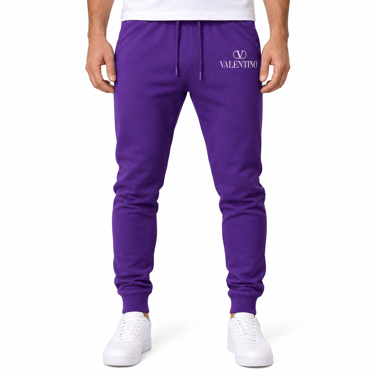 Men's Valentino Sweatpants | Color: Purple | View 3