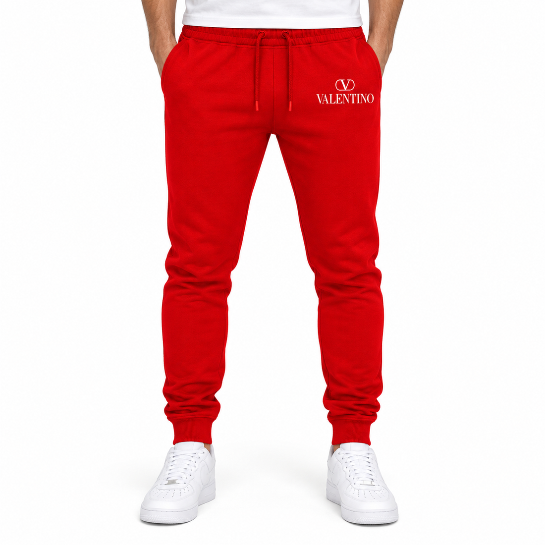 Men's Valentino Sweatpants | Color: Red | View 3