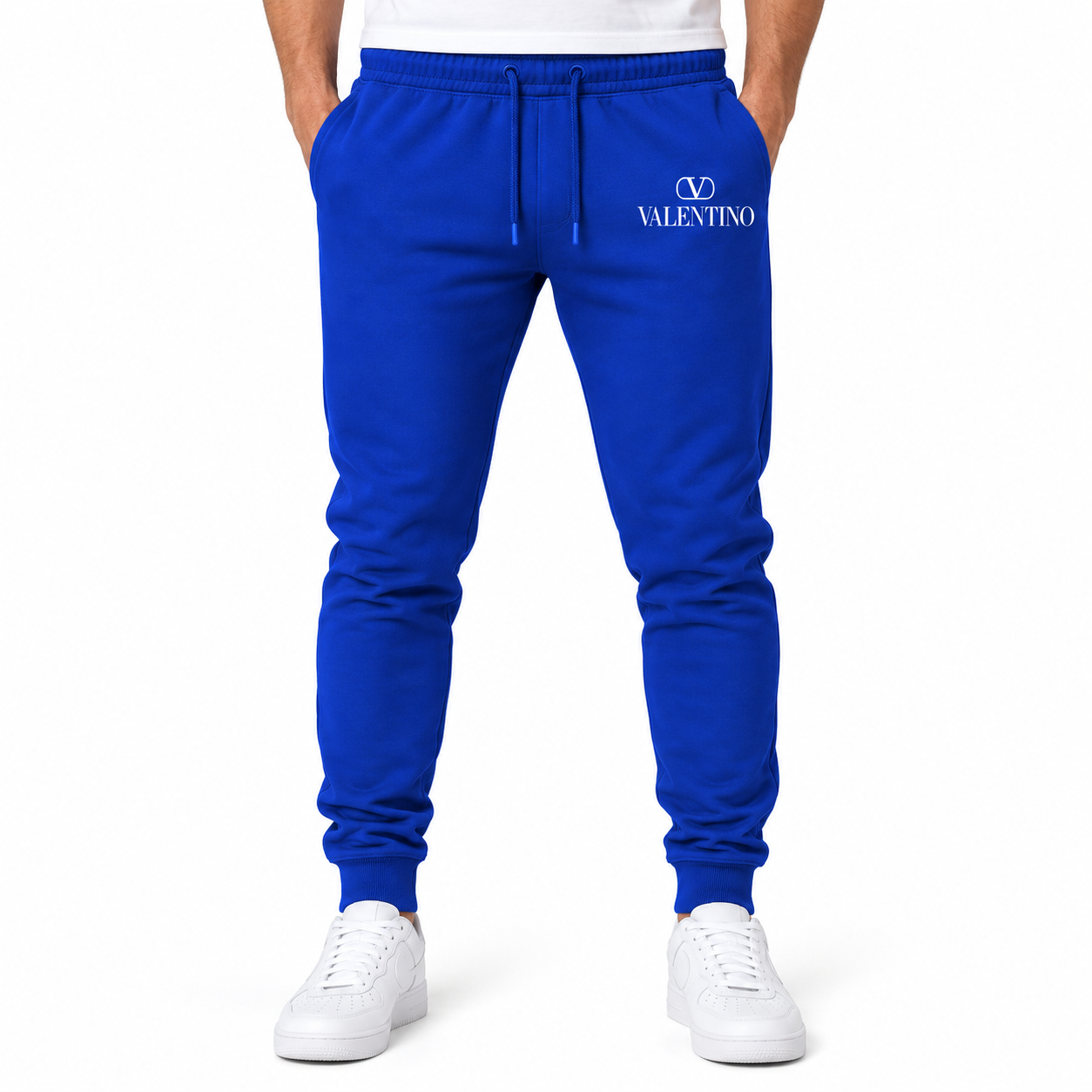 Men's Valentino Sweatpants | Color: Royal Blue | View 3