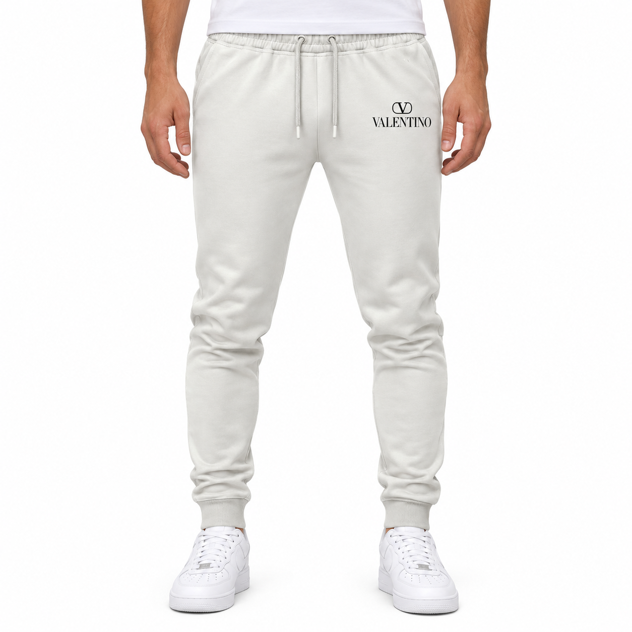 Men's Valentino Sweatpants | Color: White | View 3