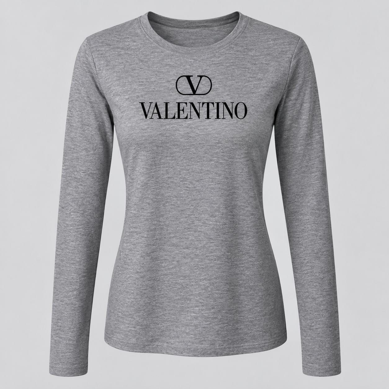 Women's Valentino Long Sleeve T-Shirt | Color: Grey | View 5