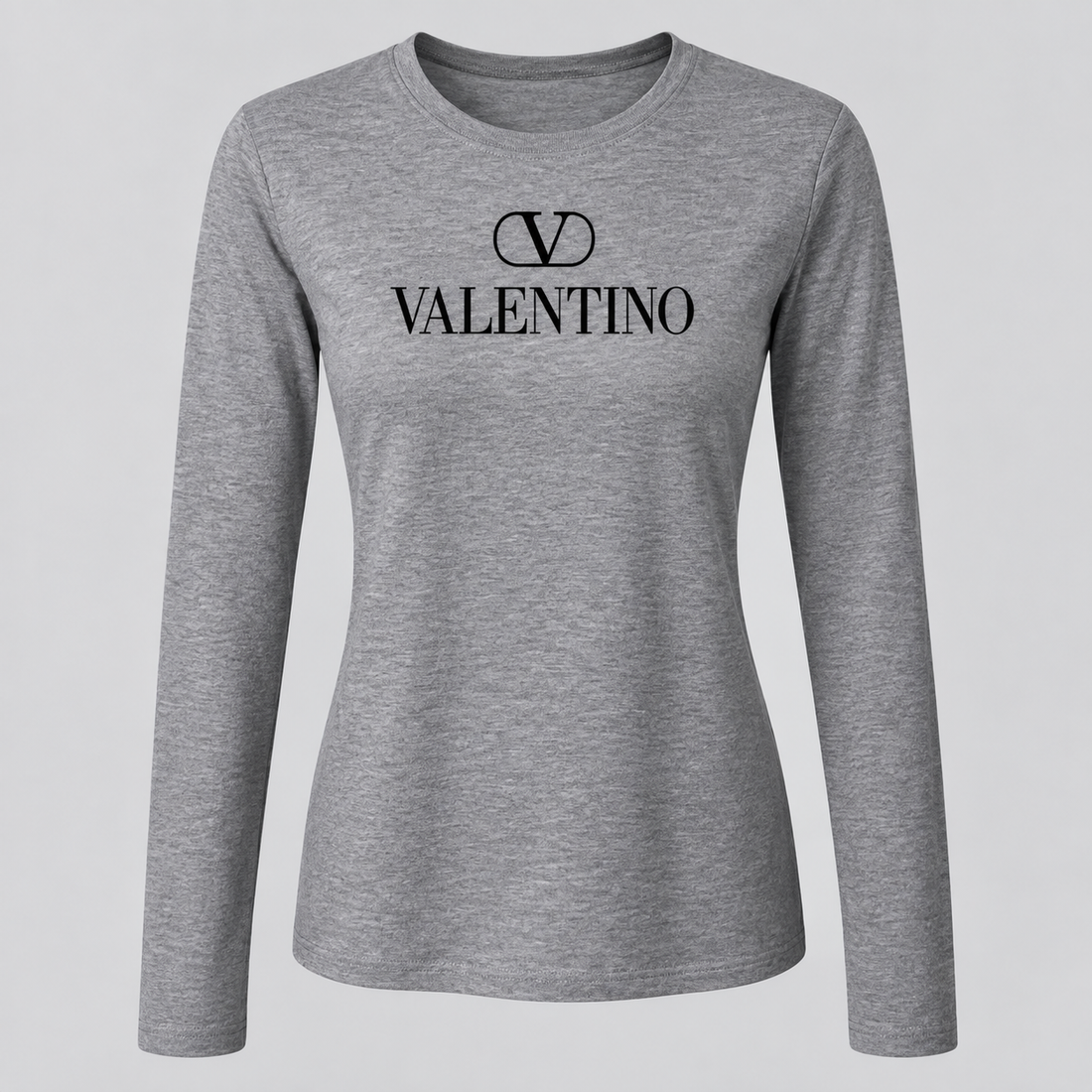 Women's Valentino Long Sleeve T-Shirt | Color: Grey | View 5