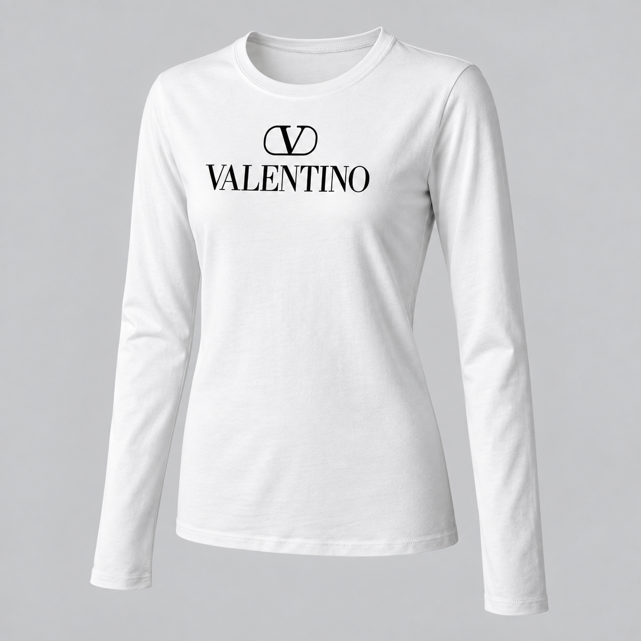 Women's Valentino Long Sleeve T-Shirt | Color: White | View 1