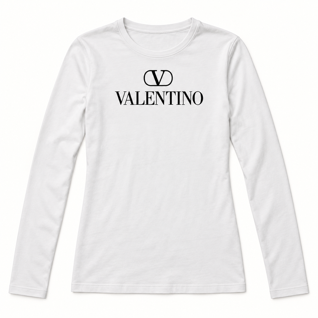 Women's Valentino Long Sleeve T-Shirt | Color: White | View 2