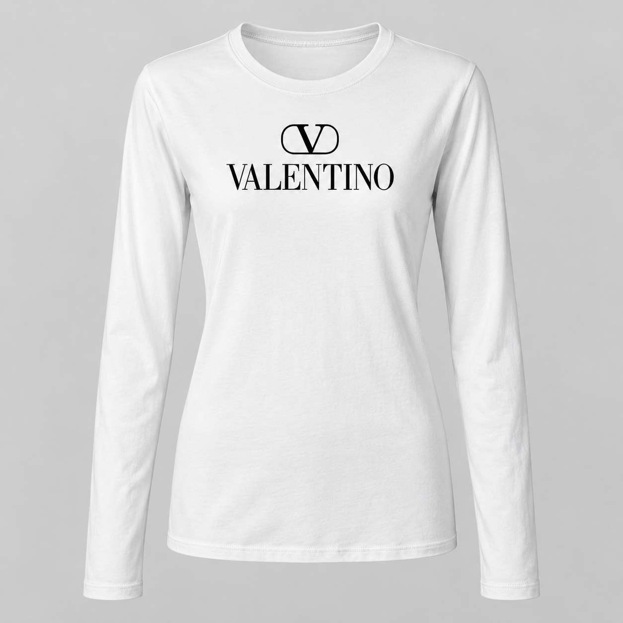 Women's Valentino Long Sleeve T-Shirt | Color: White | View 5