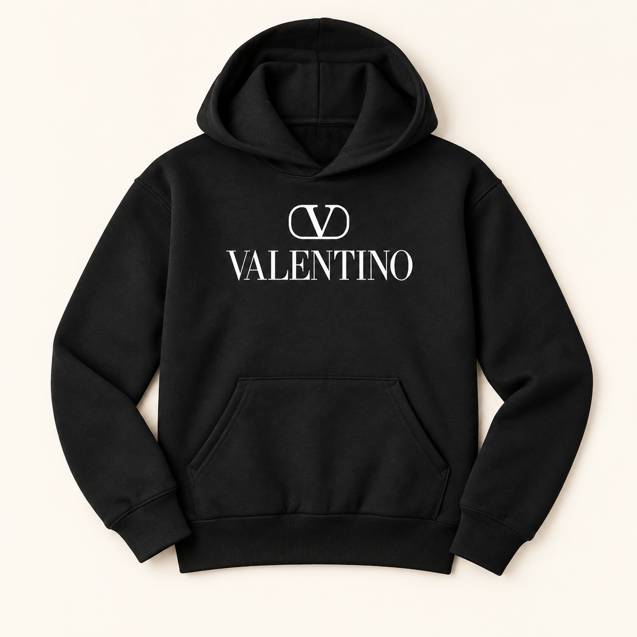 Youth Kids Valentino Pullover Hoodie | Color: Black | View 2