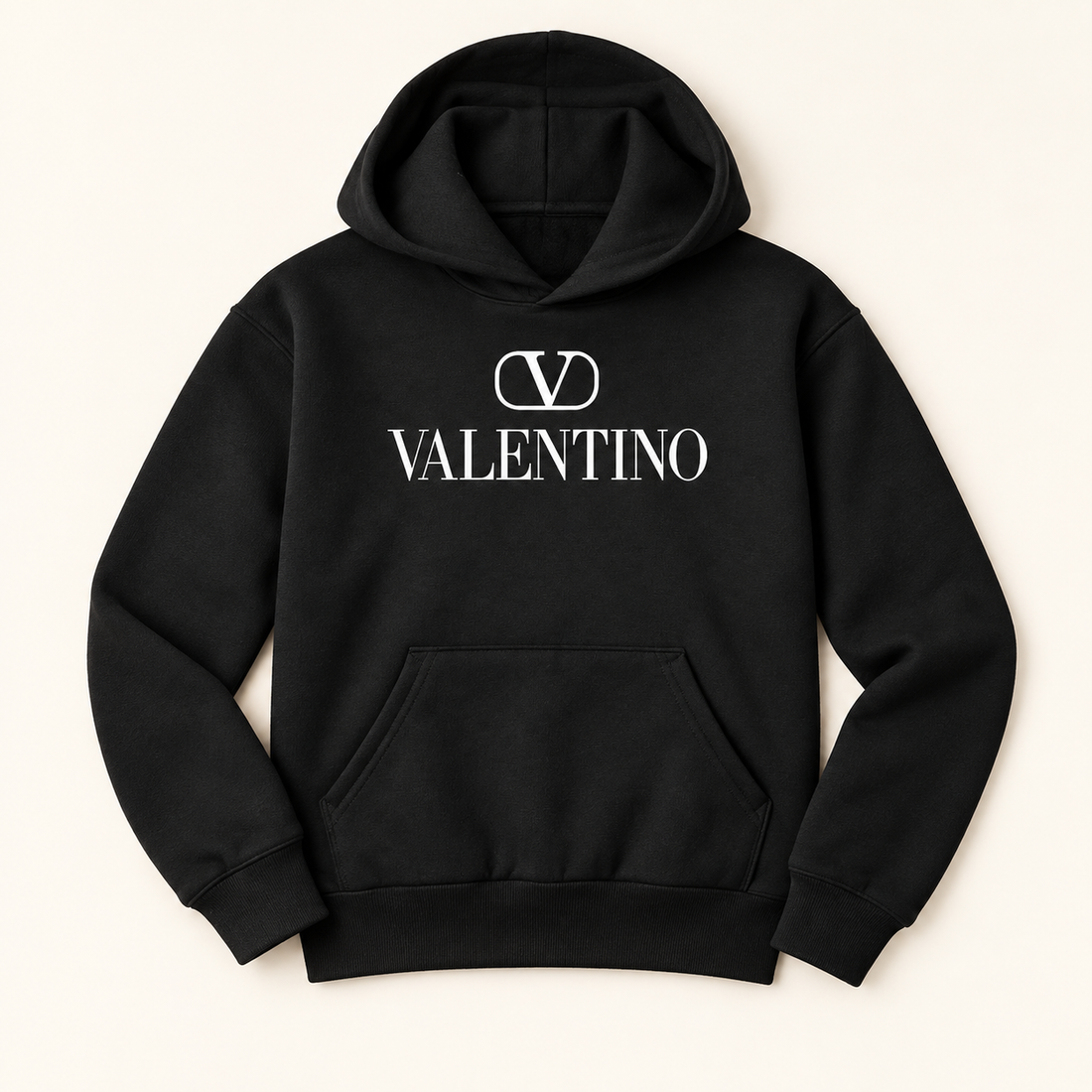 Youth Kids Valentino Pullover Hoodie | Color: Black | View 2