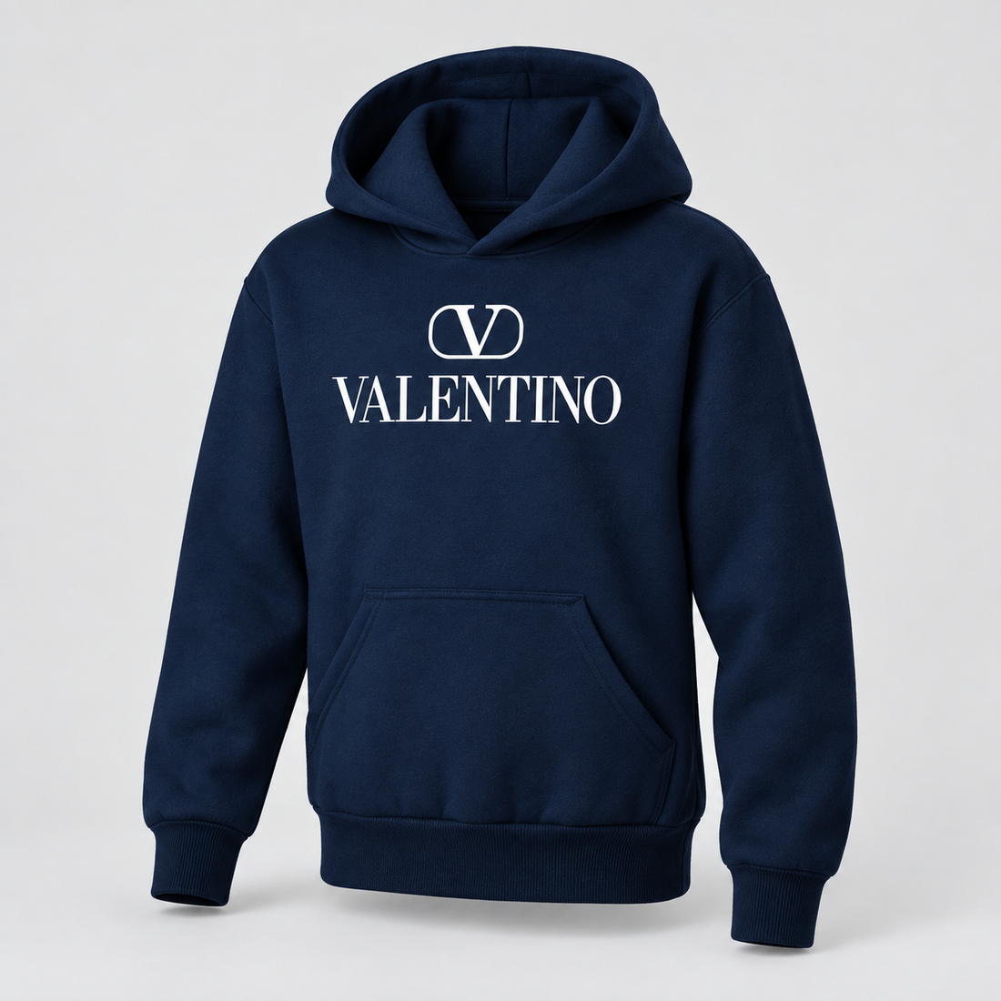 Youth Kids Valentino Pullover Hoodie | Color: Navy | View 1
