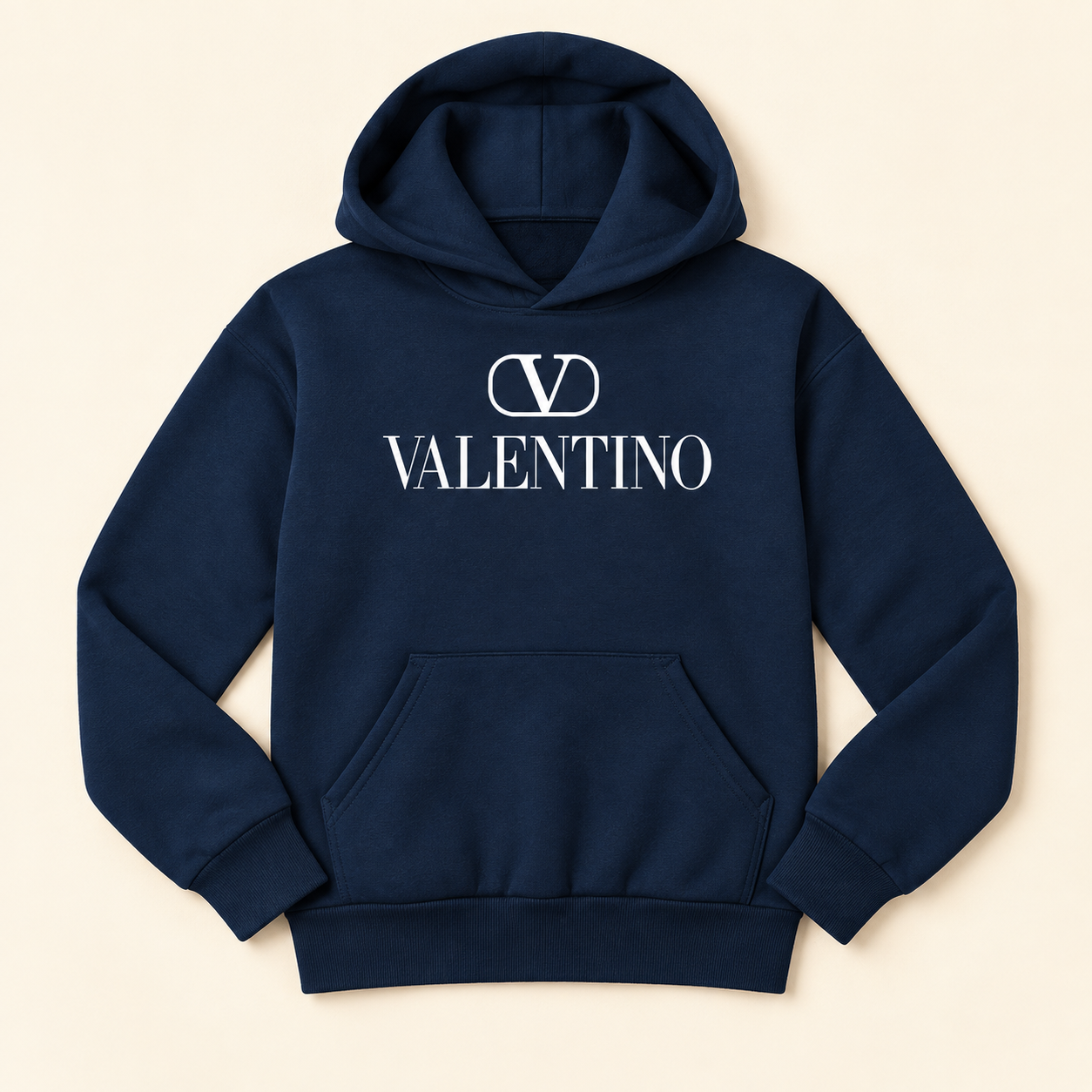 Youth Kids Valentino Pullover Hoodie | Color: Navy | View 2