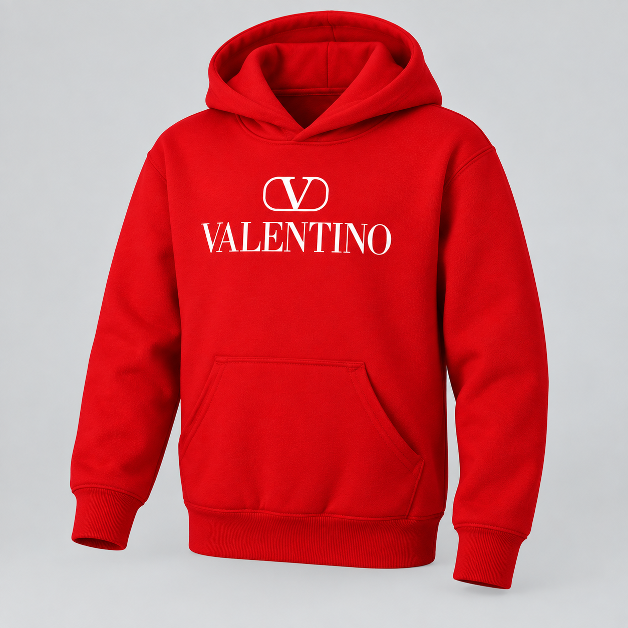 Youth Kids Valentino Pullover Hoodie | Color: Red | View 1