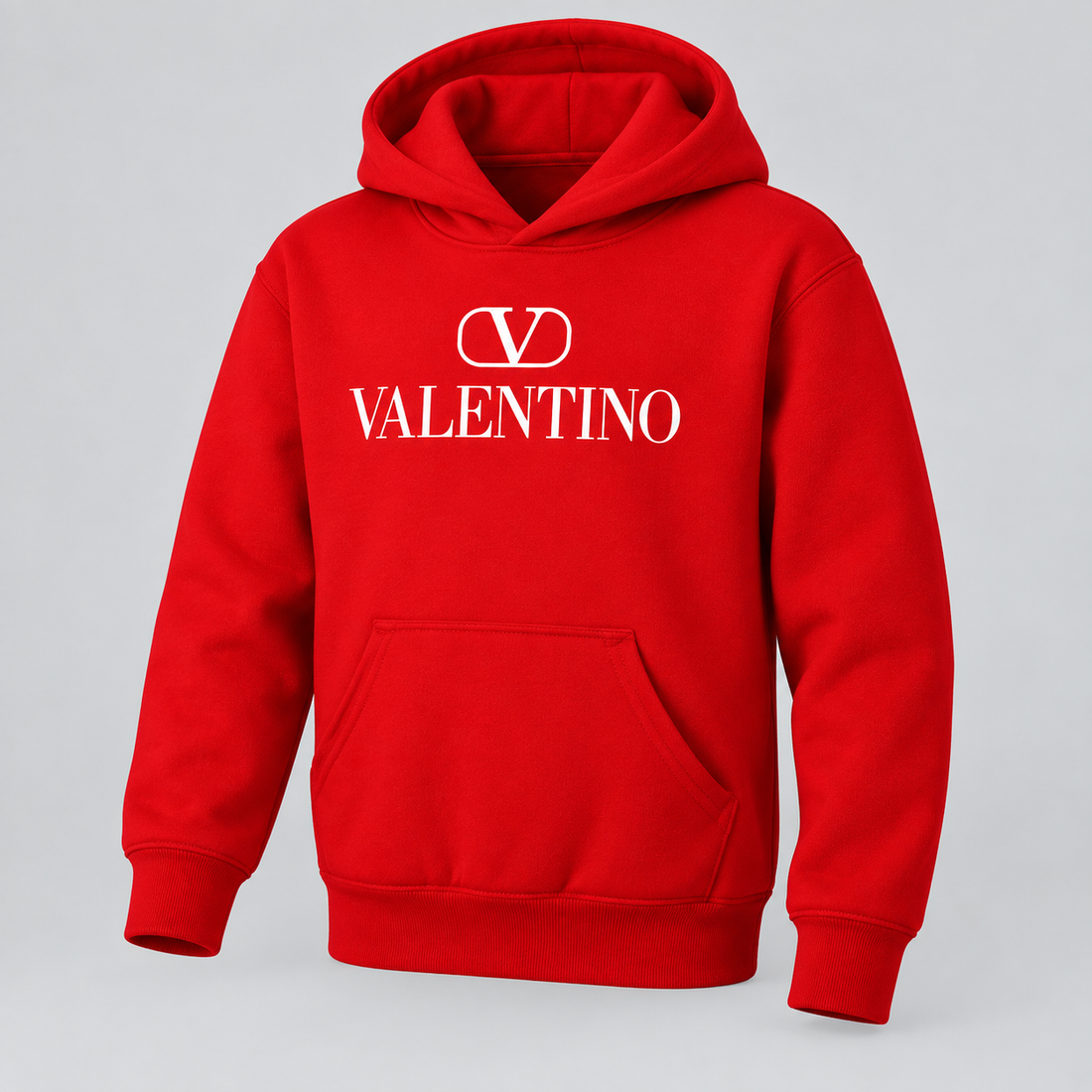 Youth Kids Valentino Pullover Hoodie | Color: Red | View 1