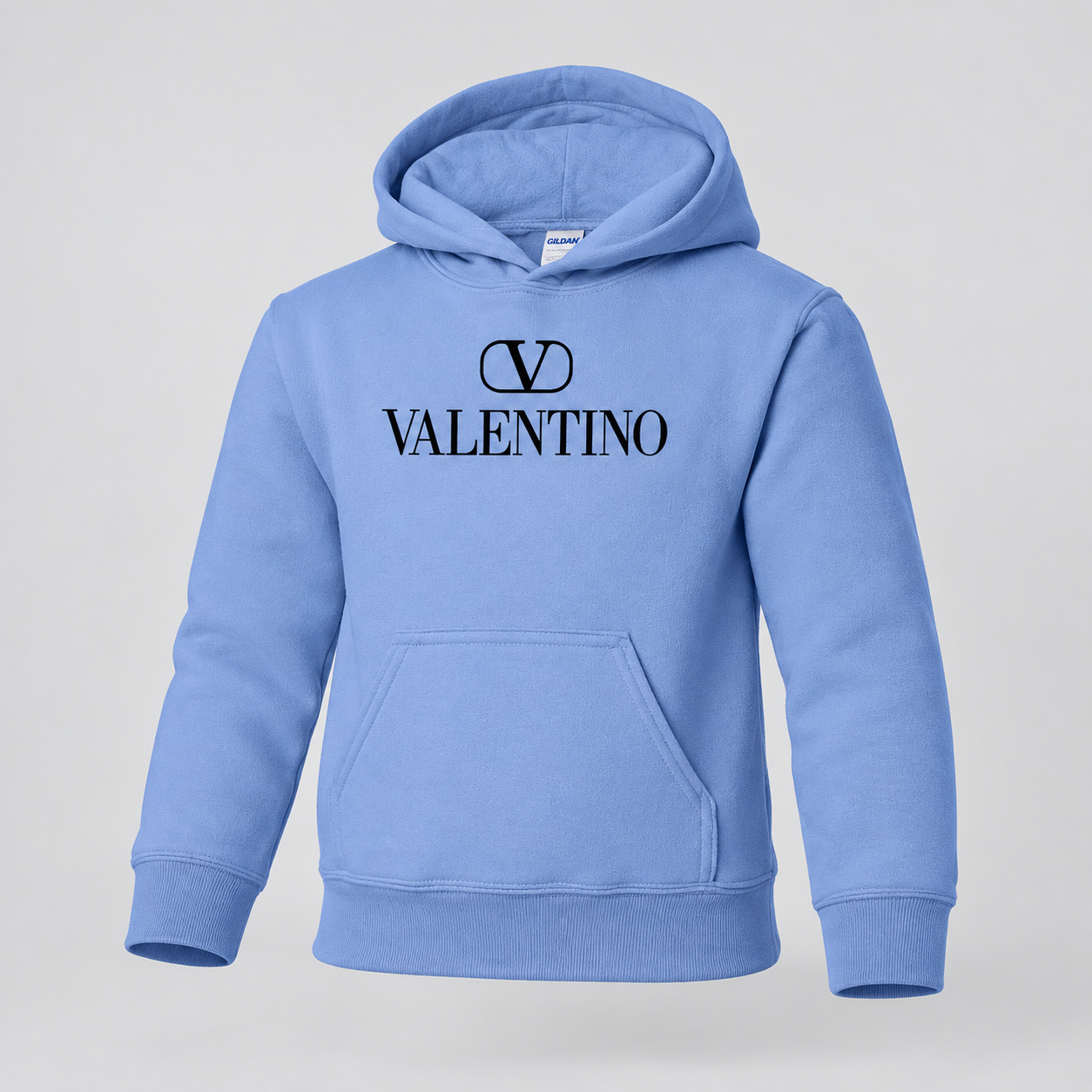 Youth Kids Valentino Pullover Hoodie | Color: Sky Blue | View 1