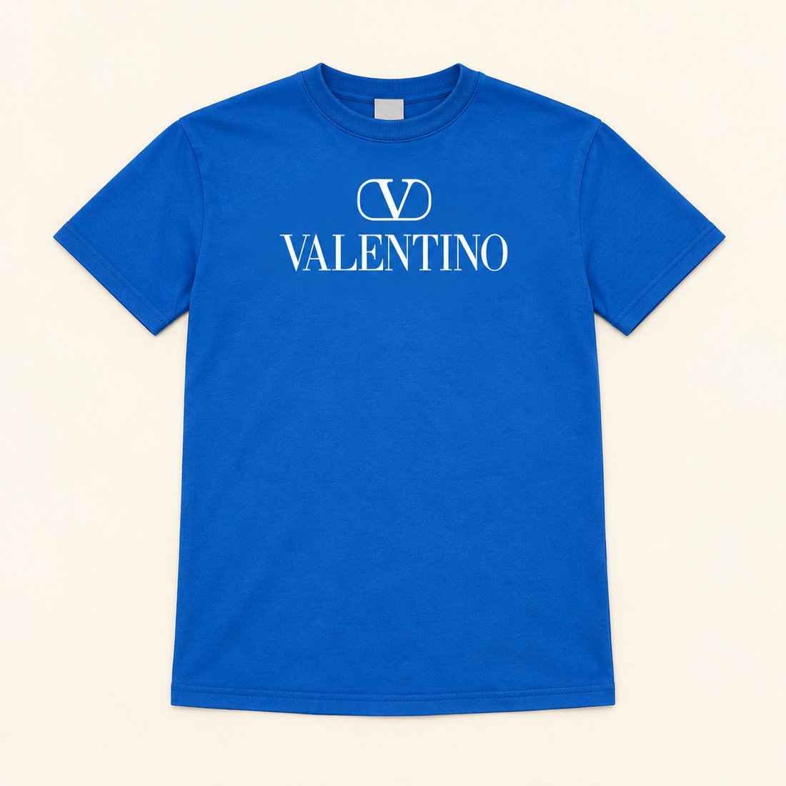 Youth Kids Valentino Cotton T-Shirt | Color: Blue | View 2