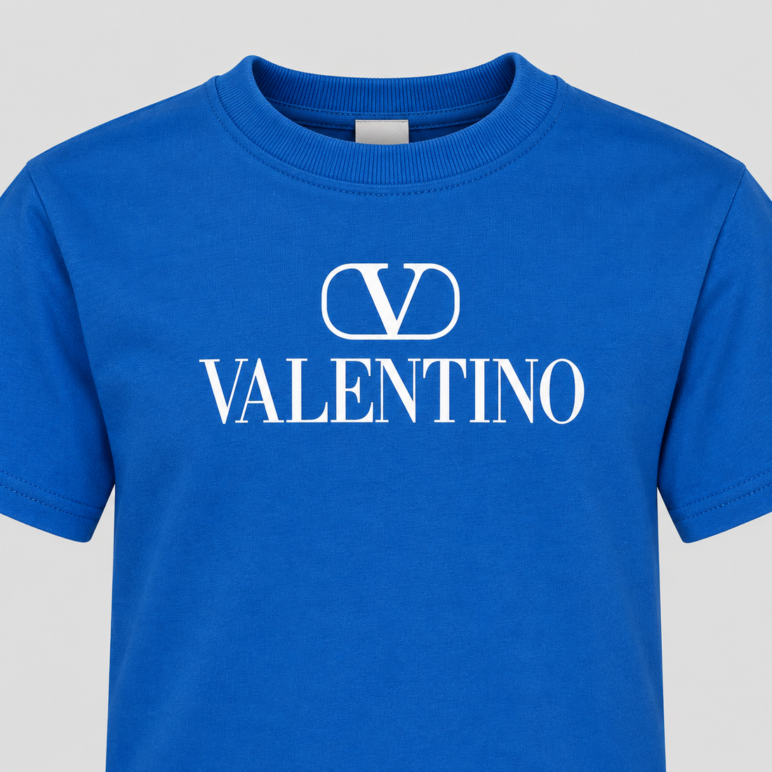 Youth Kids Valentino Cotton T-Shirt | Color: Blue | View 5