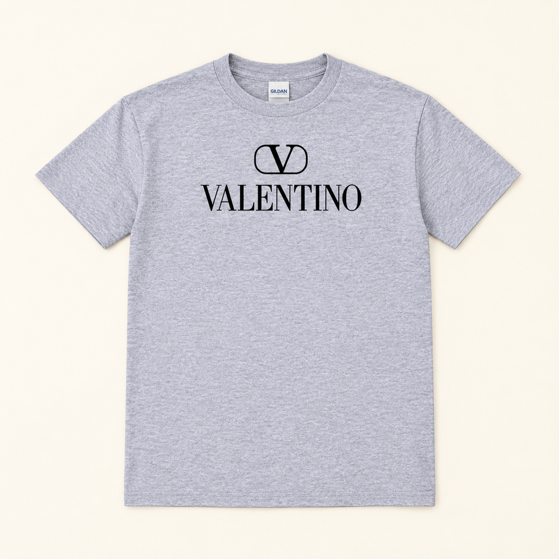 Youth Kids Valentino Cotton T-Shirt | Color: Grey | View 2