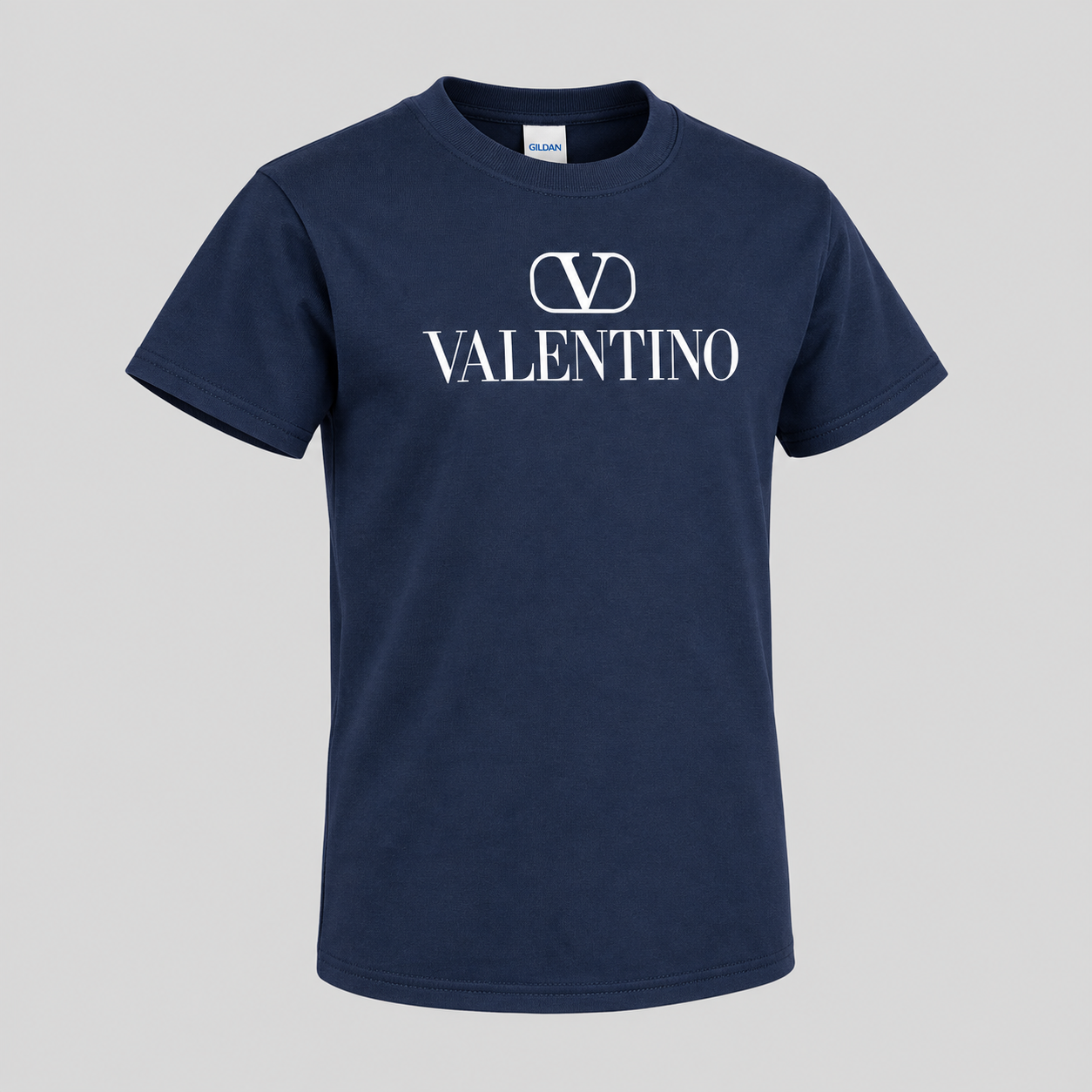 Youth Kids Valentino Cotton T-Shirt | Color: Navy | View 1