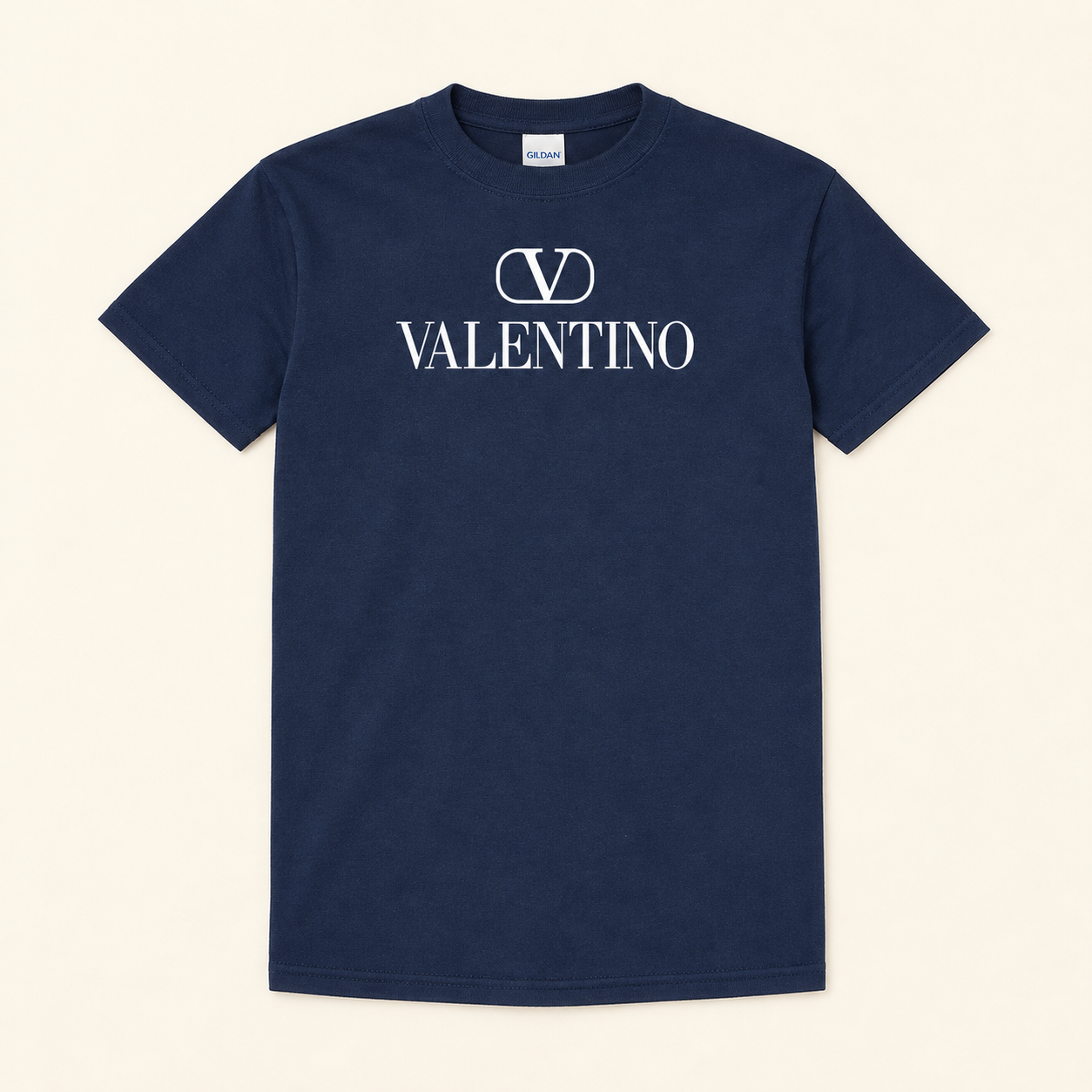 Youth Kids Valentino Cotton T-Shirt | Color: Navy | View 2