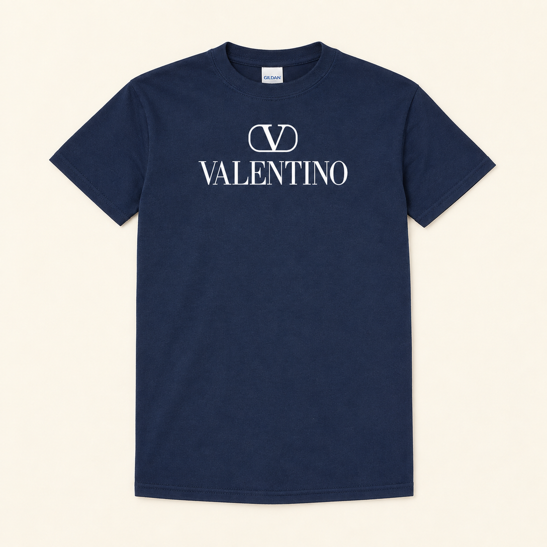 Youth Kids Valentino Cotton T-Shirt | Color: Navy | View 2