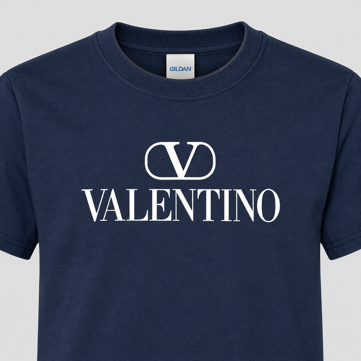 Youth Kids Valentino Cotton T-Shirt | Color: Navy | View 5