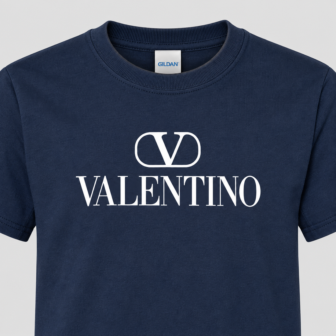 Youth Kids Valentino Cotton T-Shirt | Color: Navy | View 5