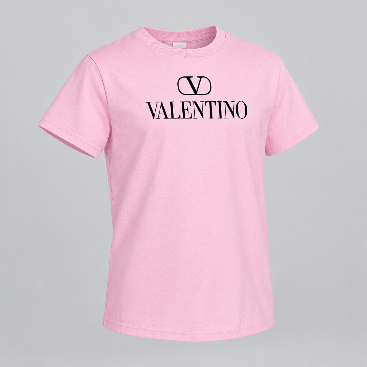 Youth Kids Valentino Cotton T-Shirt | Color: Pink | View 1