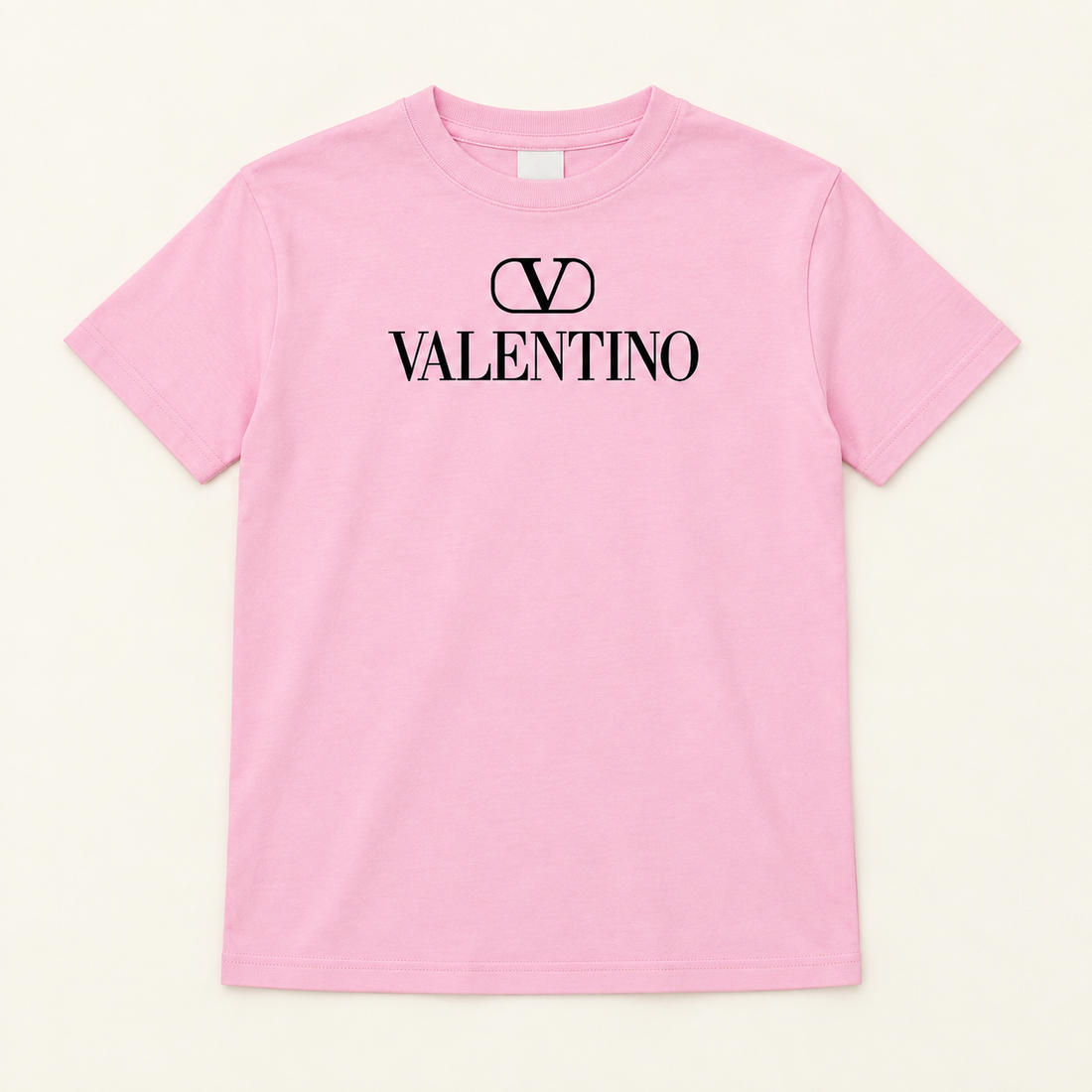 Youth Kids Valentino Cotton T-Shirt | Color: Pink | View 2