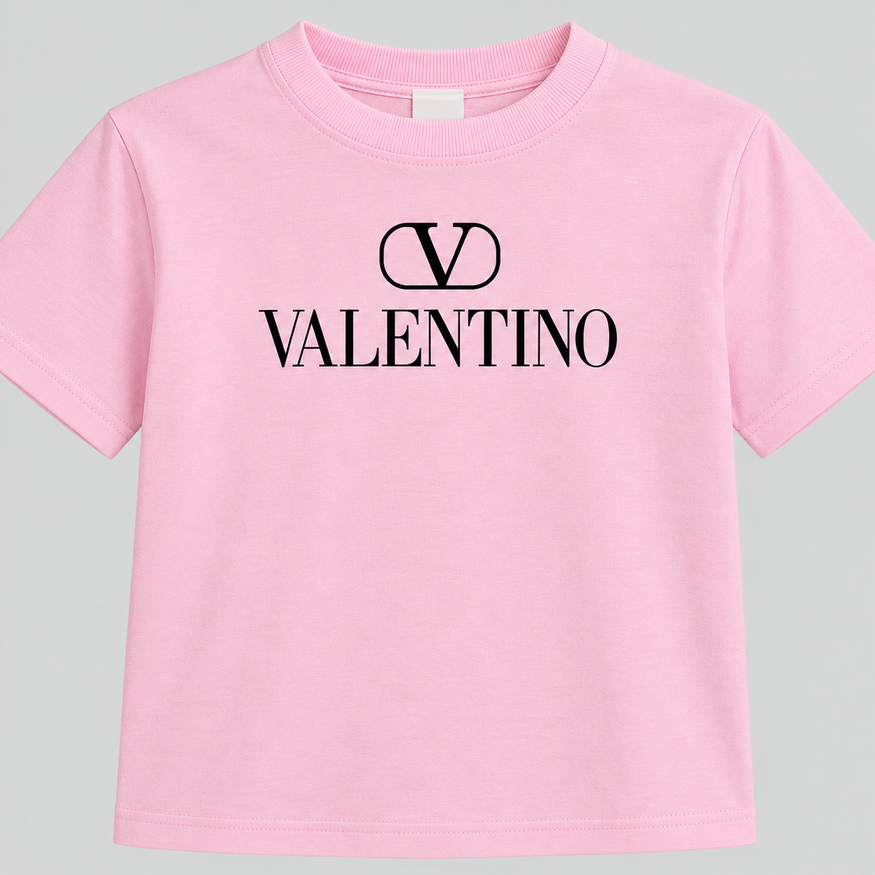Youth Kids Valentino Cotton T-Shirt | Color: Pink | View 5