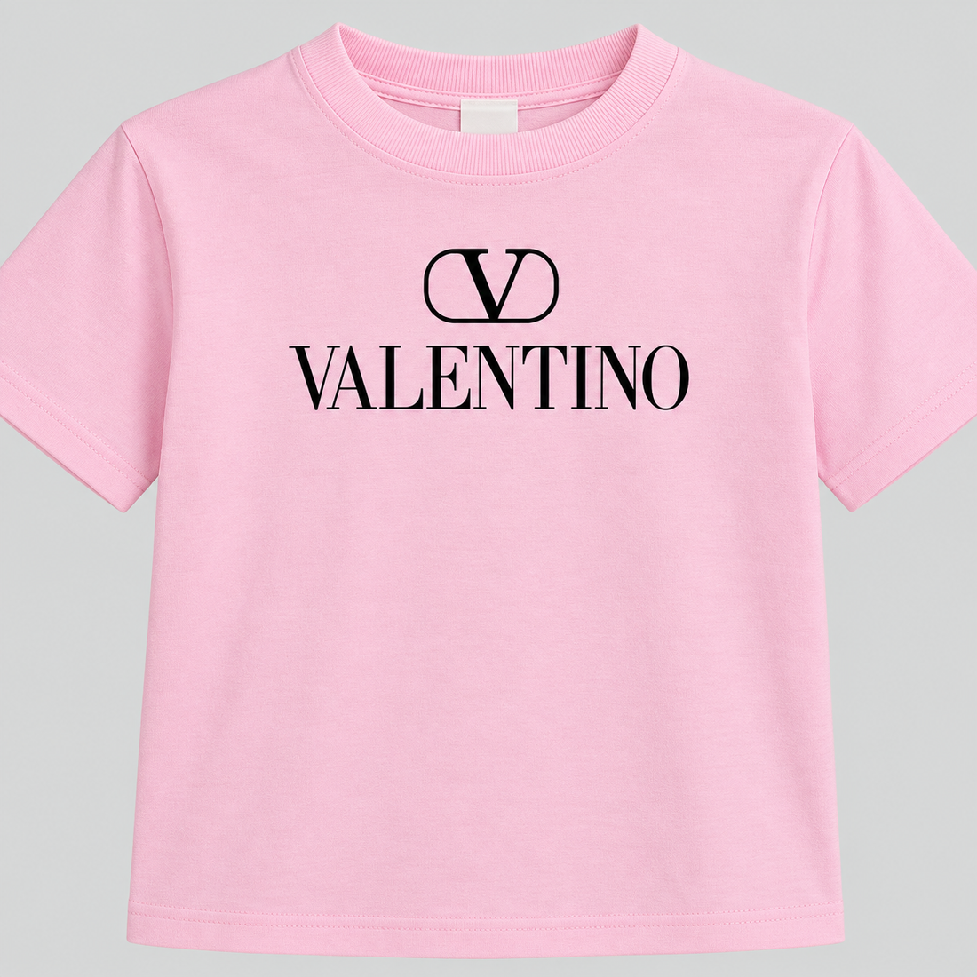Youth Kids Valentino Cotton T-Shirt | Color: Pink | View 5