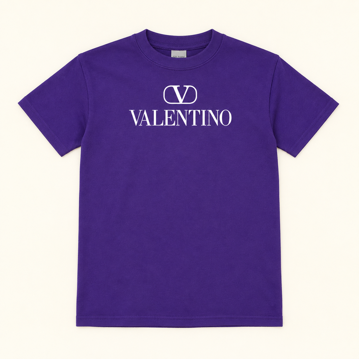 Youth Kids Valentino Cotton T-Shirt | Color: Purple | View 2
