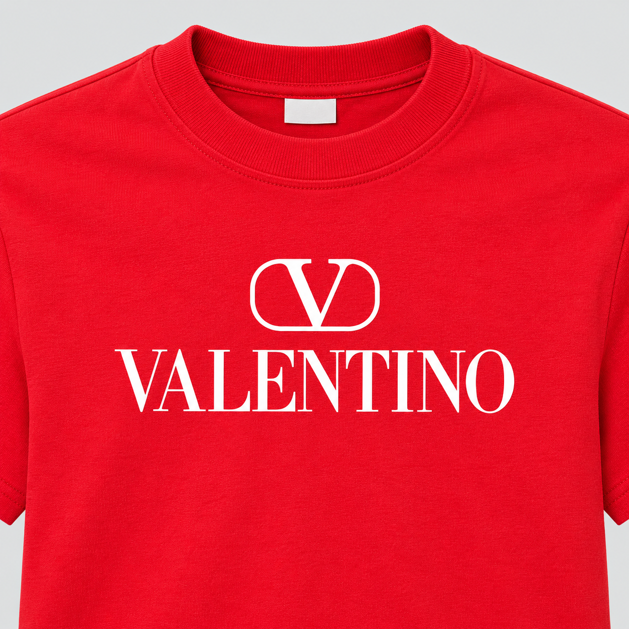 Youth Kids Valentino Cotton T-Shirt | Color: Red | View 5