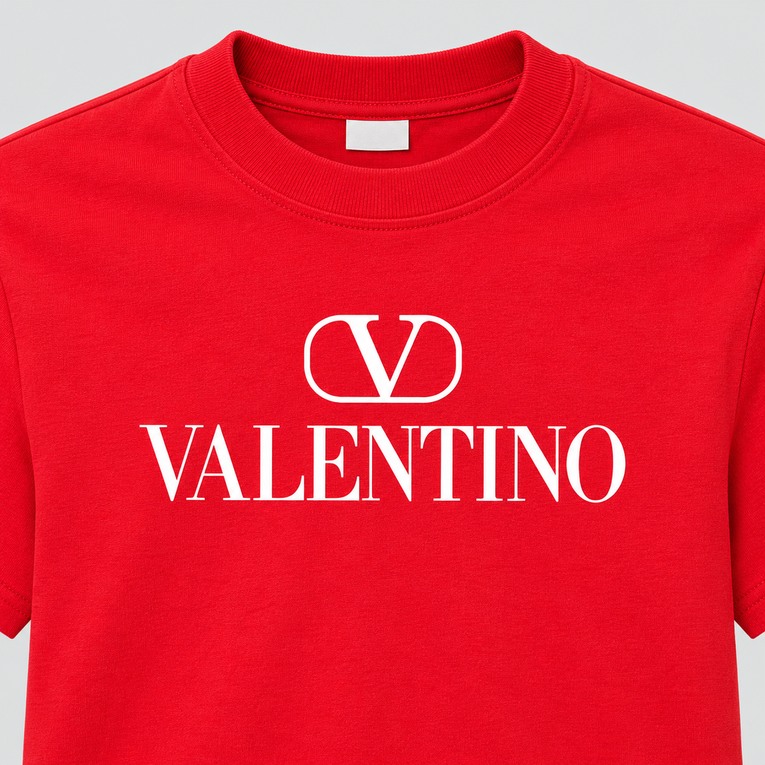 Youth Kids Valentino Cotton T-Shirt | Color: Red | View 5