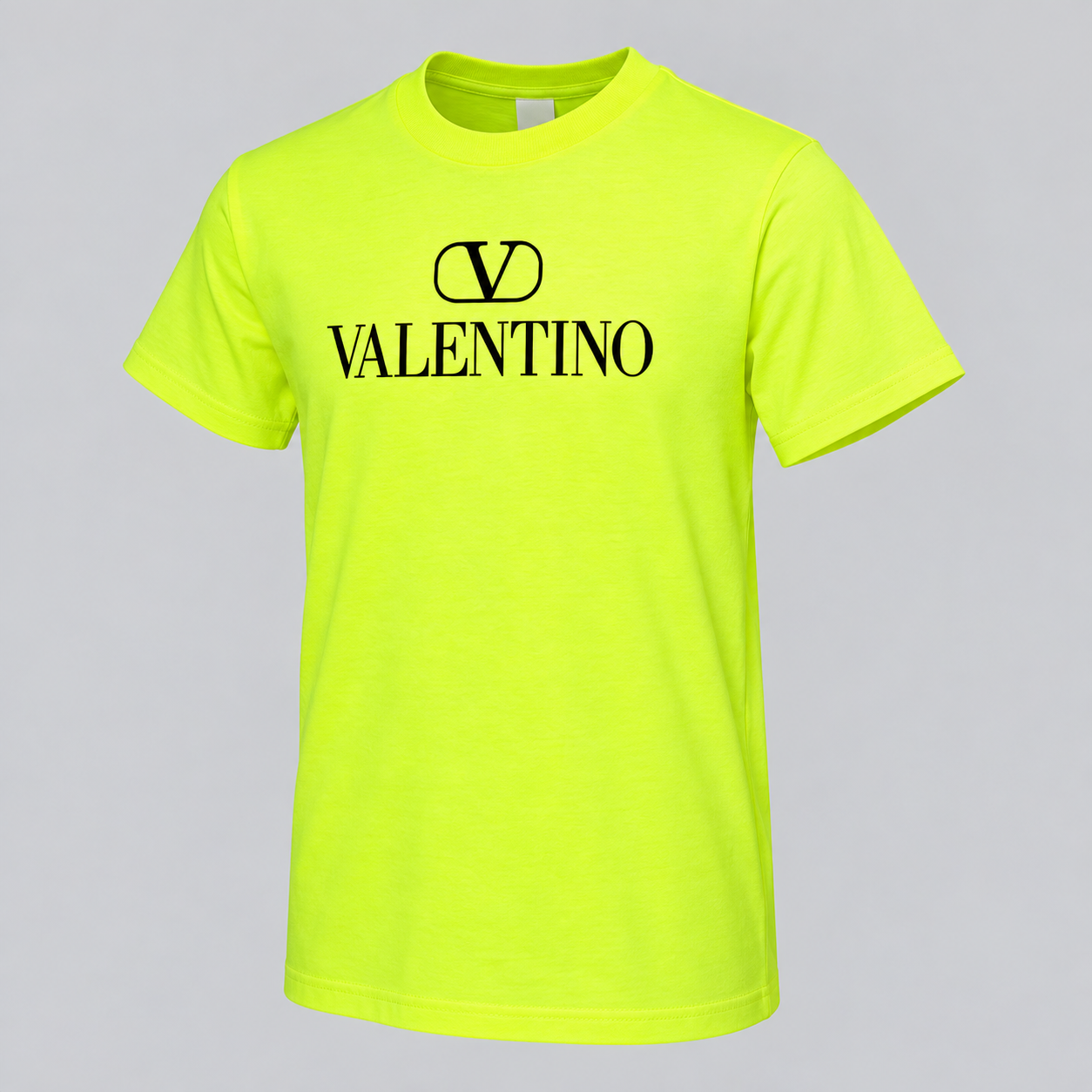 Youth Kids Valentino Cotton T-Shirt | Color: Safety Green | View 1