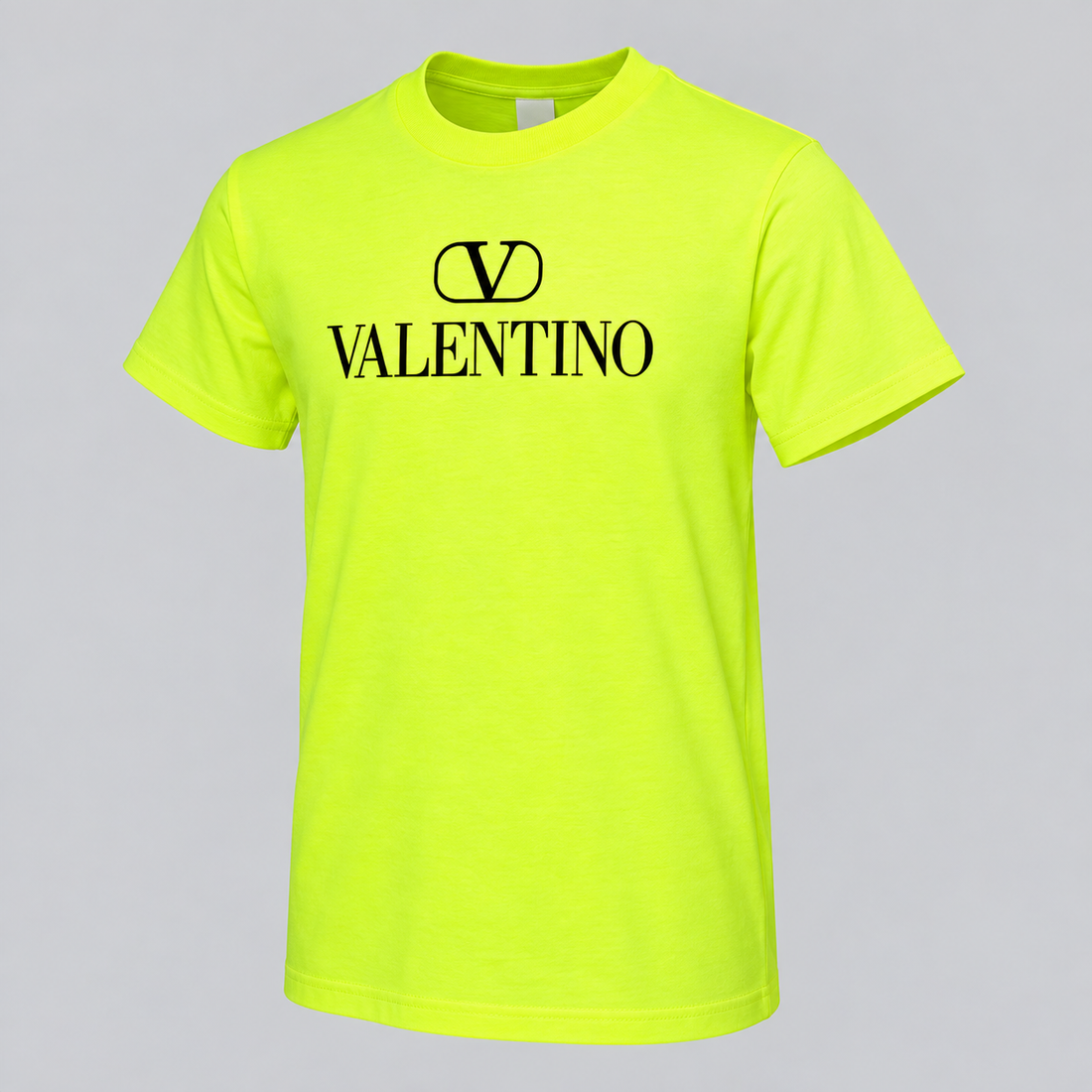 Youth Kids Valentino Cotton T-Shirt | Color: Safety Green | View 1
