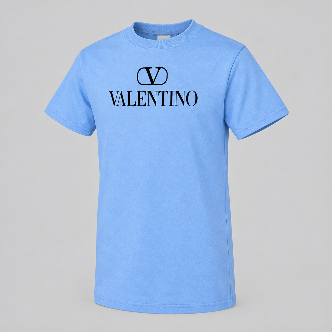 Youth Kids Valentino Cotton T-Shirt | Color: Sky Blue | View 1