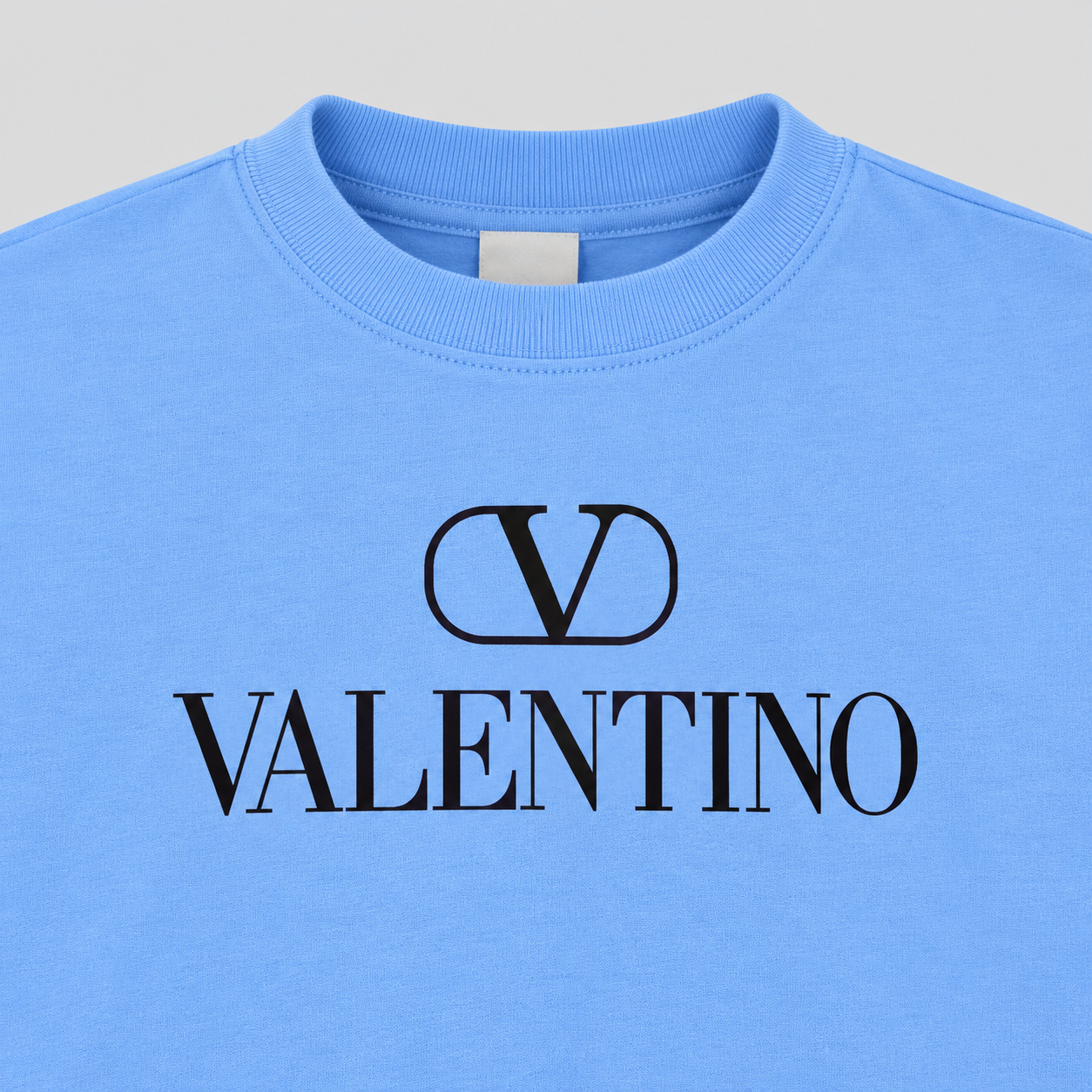 Youth Kids Valentino Cotton T-Shirt | Color: Sky Blue | View 5