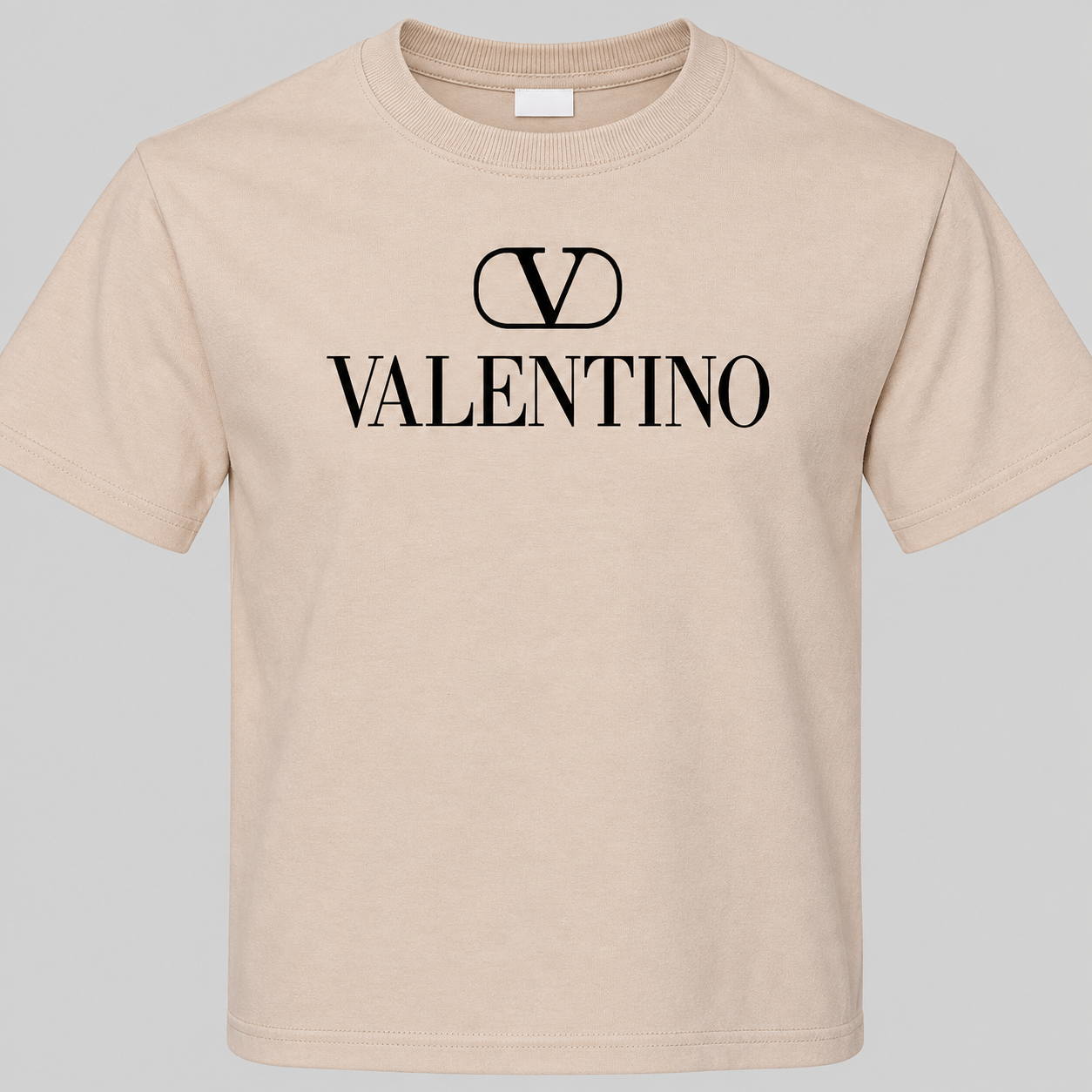 Youth Kids Valentino Cotton T-Shirt | Color: Tan | View 5