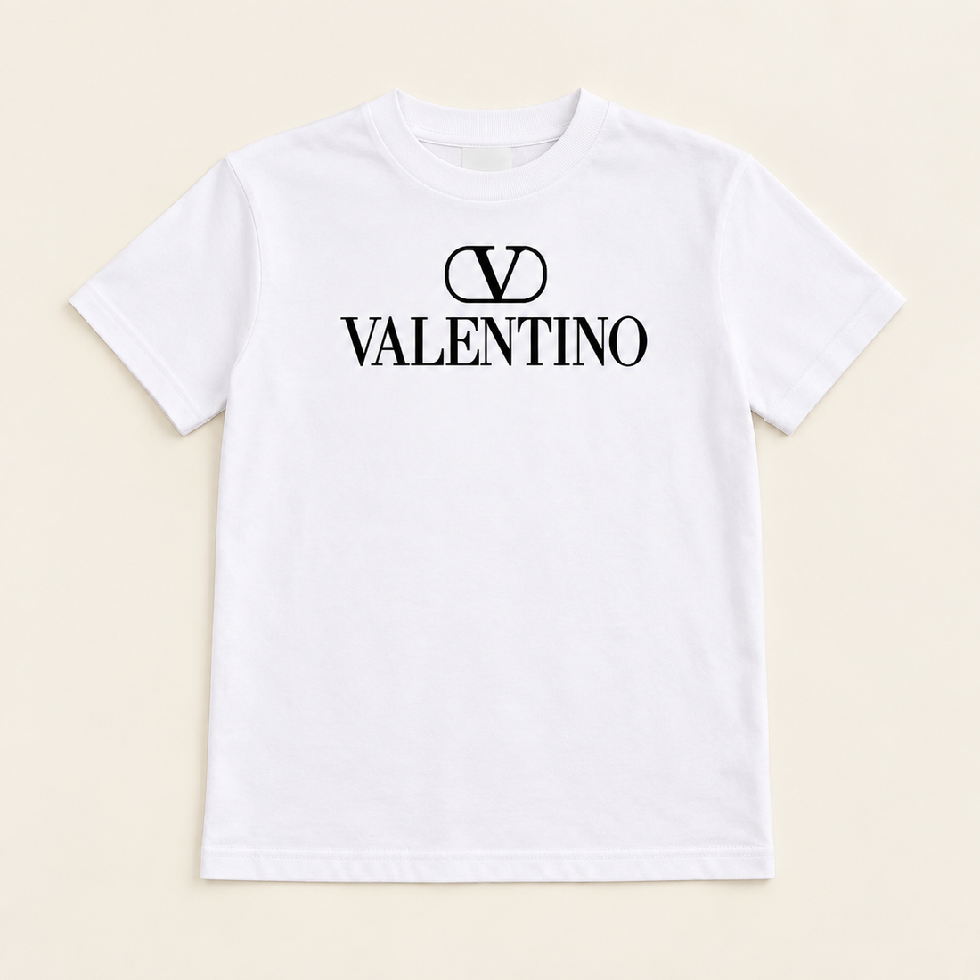 Youth Kids Valentino Cotton T-Shirt | Color: White | View 2