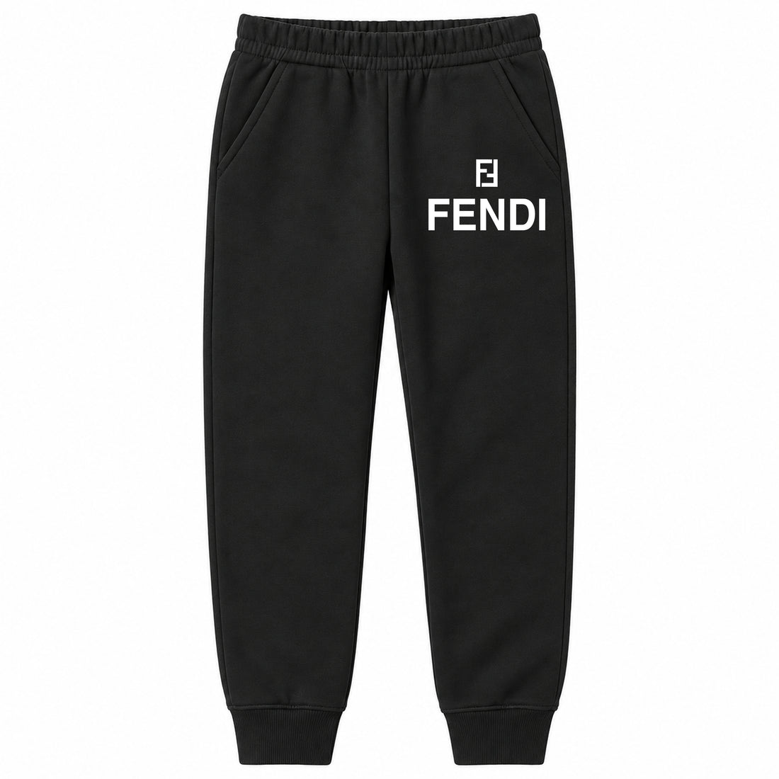 Fendi youth jogger sweatpants, Black, Youth Large ages 10–12