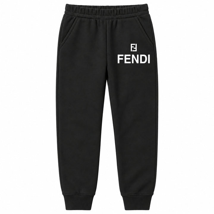 Fendi youth jogger sweatpants, Black, Youth Large ages 10–12