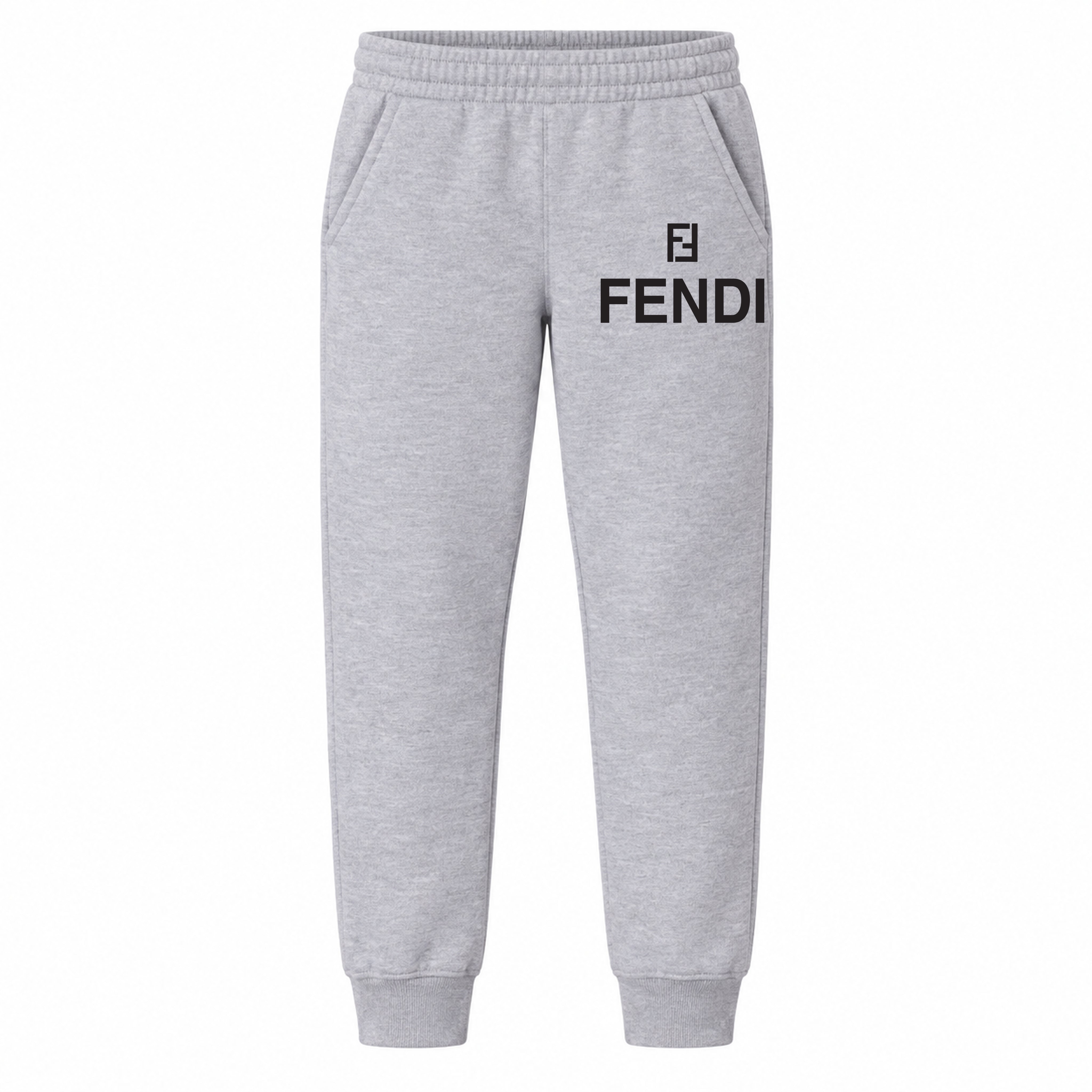 Fendi youth jogger sweatpants, Grey, Youth Large ages 10–12
