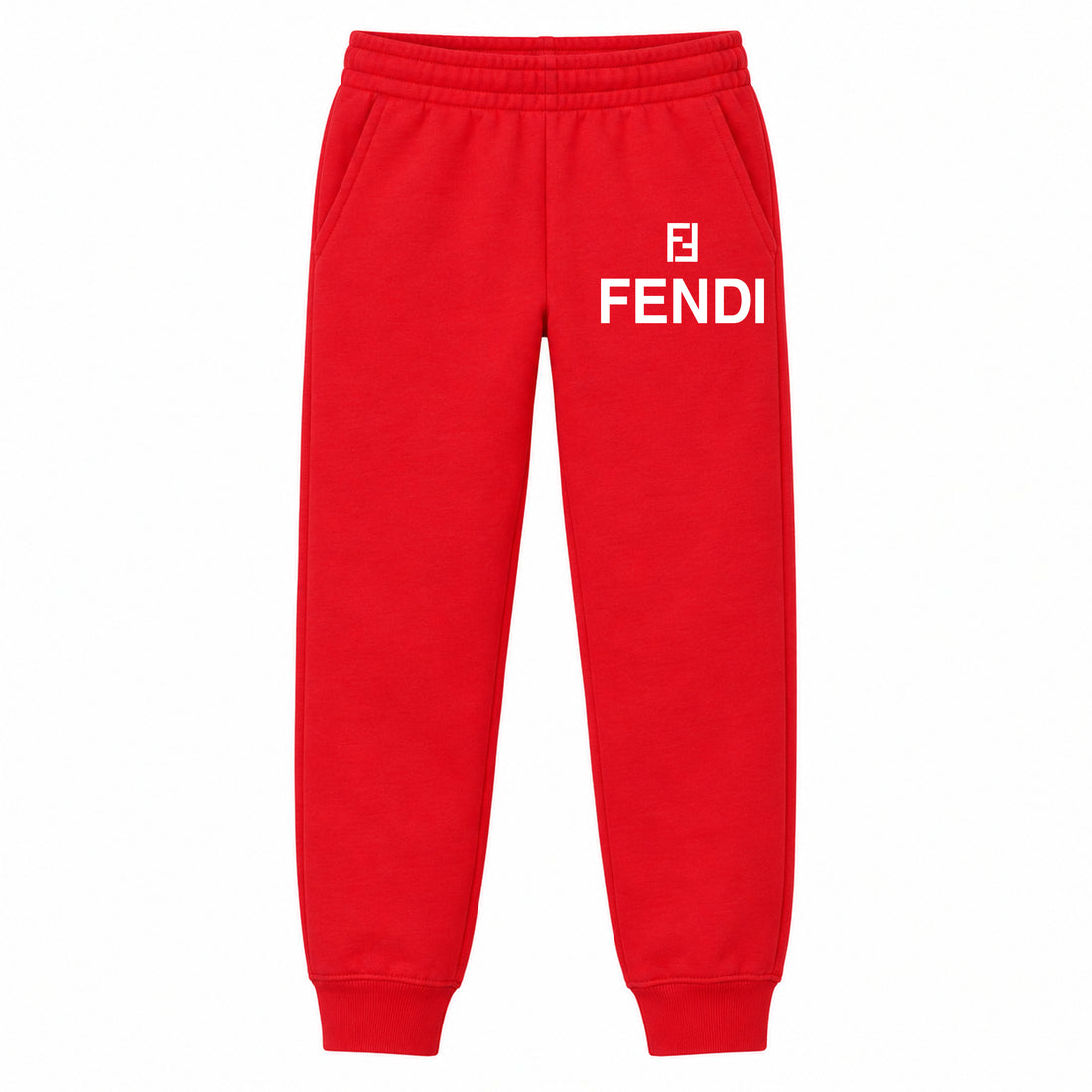 Fendi youth jogger sweatpants, Red, Youth Large ages 10–12