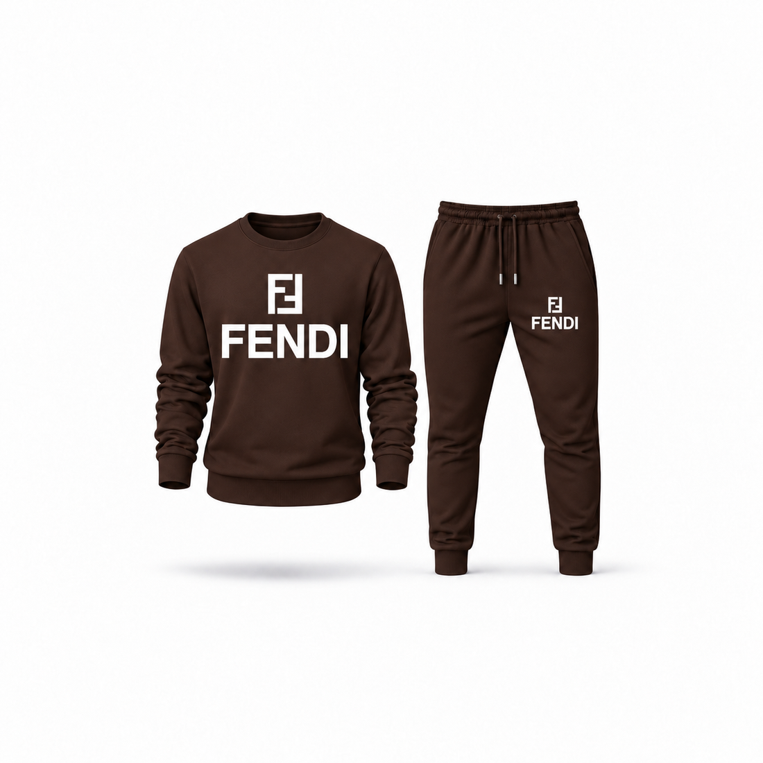 Men's Fendi Sweatshirt Joggers Set | Color: Brown | Main