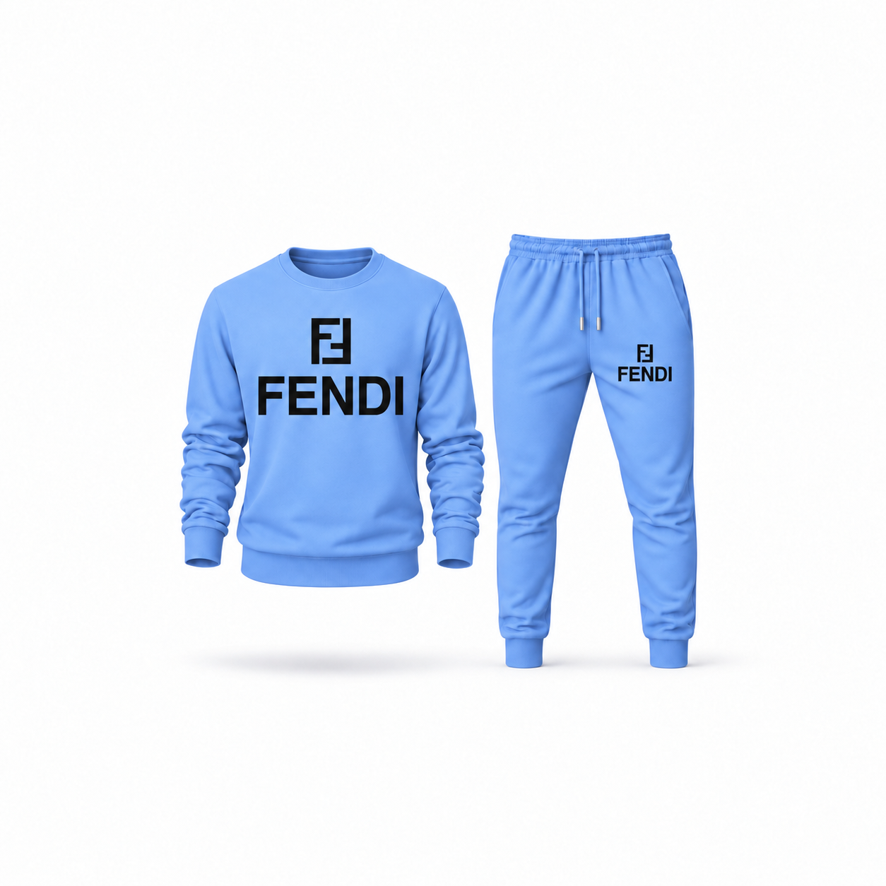Men's Fendi Sweatshirt Joggers Set | Color: Carolina Blue | Main